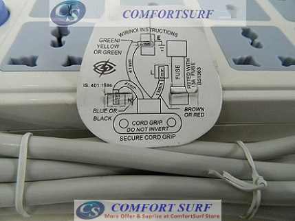 8 in 1 Power Extension Plug Socket with Hidden Quadband GSM Listening Spy Device